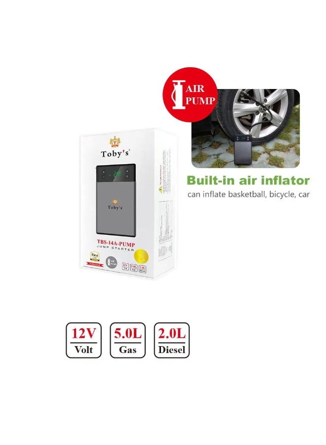 توبيز جهاز تشغيل بطارية السيارة مع منفاخ هواء من Toby’s – موديل TBS-14A-PUMP - Image 3